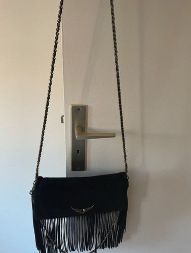 Pochette rock suede fringes - pochette,