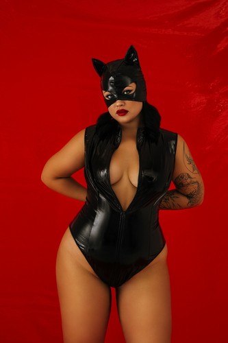 Latex plus size bodysuit - latex,