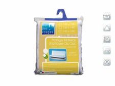 Protège matelas clic-clac absorbant coton aubin 120x190