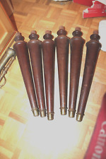 6 pieds de table en bois  ancien avec 6 sabots bronze