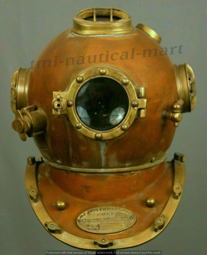 Casque plongée ancien - casque, de