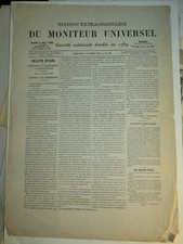 RARE AFFICHE PLACARD GUERRE OCT 1870 BALLONS MONTÉS POSTE AEROSTAT MONTGOLFIERE