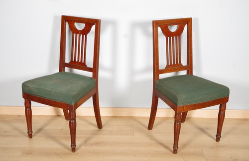 Paire chaises estampillées - paire,