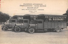 CPA 80 AMIENS TRANSPORTS SOIRANT 203 ROUTE DE PARIS DEMENAGEMENTS GARDE MEUBLES