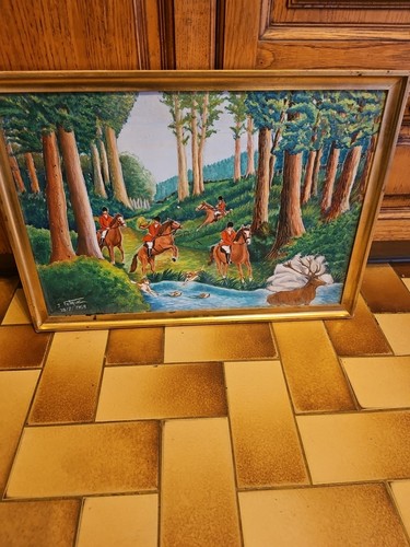 Peinture sur carton scène - sur,
