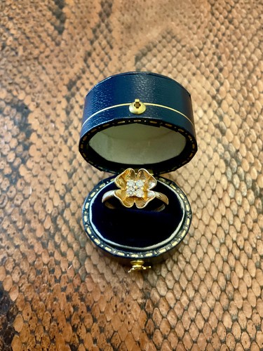 Bague 18k trèfle 4 - bague, or