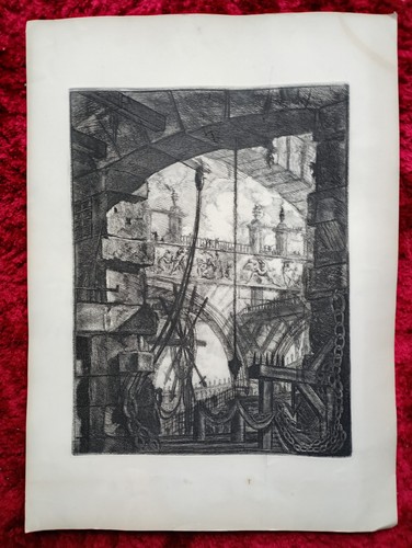 Gravure piranèse tirage 20e - gravure,