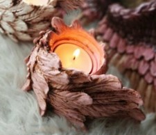 Moule Silicone Support Bougie Ailes Tealight Bougeoir pour Plâtre Résine Cire