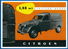 CARTE POSTALE AUTOMOBILE CITROEN 2cv FOURGONNETTE TBE