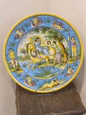 TRES GRAND PLAT EN FAIENCE DE NEVERS MONTAGNON 42 CM
