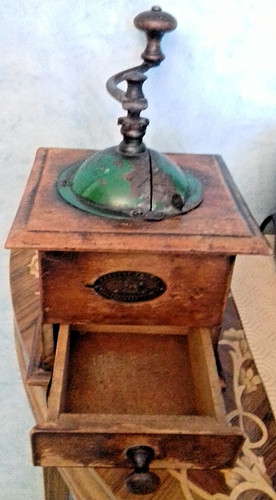 Ancien moulin café bois - ancien,