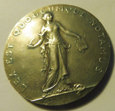 ancienne médaille jeton de notaire argent arras saint pol