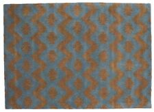 Tapis En Laine Fait Main 160x230 Marron À Motifs Fait Main Handtuft 421