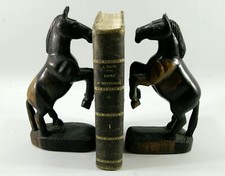    SERRE-LIVRES  chevaux, bois