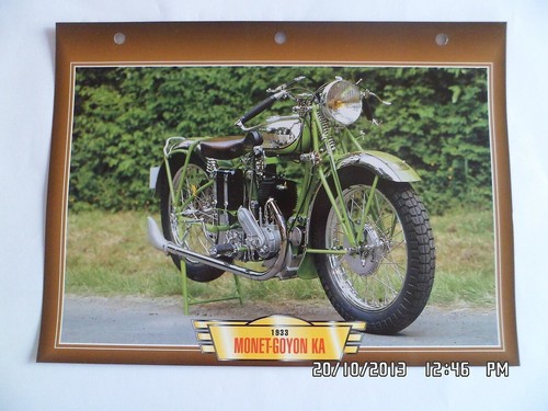 Carte fiche moto - moto, goyon