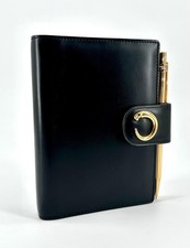 Agenda Cartier en cuir noir