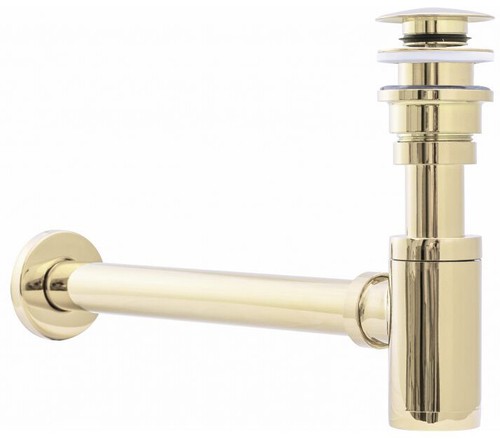 Siphon lavabo avec - or,