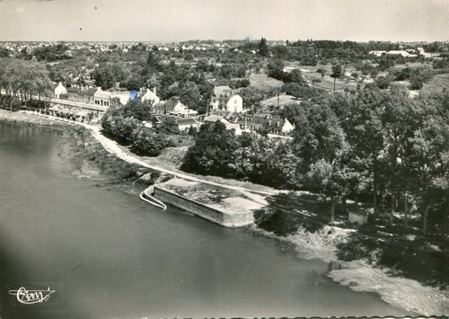 Carte gien vue - gien, aérienne