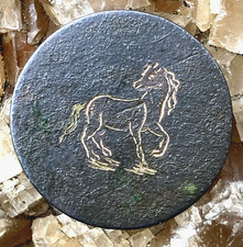 Rare Bouton Ancien Gravure