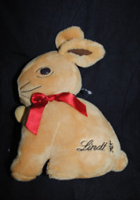 Peluche Chocolat LINDT Doudou Lapin Nœud Rouge Poche Surprise  Grelot 22 / 30 Cm