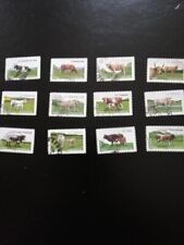 série adhésif 2014 - Faune- les vaches de nos régions 953/964  12v