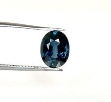 Saphir Naturel Bleu Certifié Taillé Ovale 1,64 Cts Gemme Facettée Loose 8x6 Mm