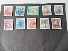 10 TIMBRES OBLITÉRÉS ÉMIS PAR L'AUTRICHE ENTRE 1934 ET 1965 THEMES DIVERS