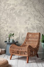 Papier Peint Photo Avec Mystischem Forêt Motif Arbres Et Animaux Que – Beige