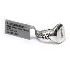 Bague Pave Initiale Lettre J DAVID YURMAN En Diamant Et Argent Taille 4.5