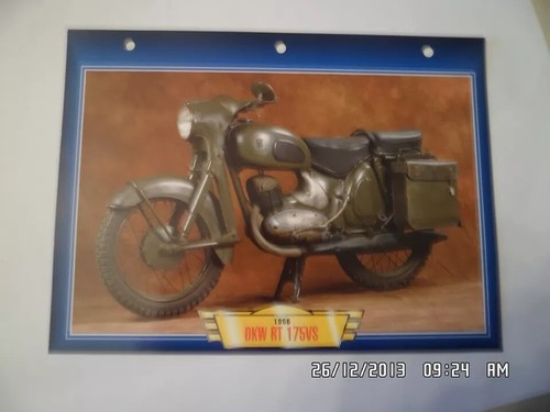 Carte fiche moto dkw - carte, rt