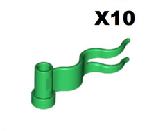 Lego ® Lot 10 Drapeaux Vert