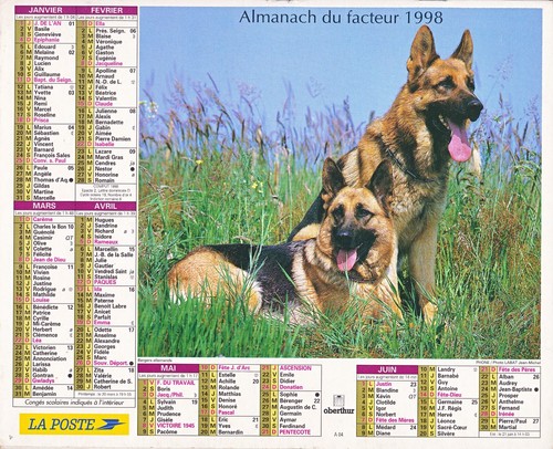 Calendrier oberthur 1998 - calendrier,