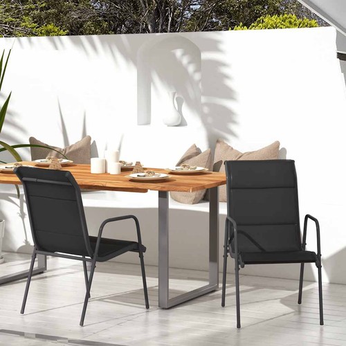 Chaises jardin acier - 4x, et
