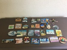 Magnets souvenirs aimantés-Différents pays et régions-29 pièces-Très bon état