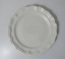 grand plat à gateau Digoin Sarreguemines blanc crème