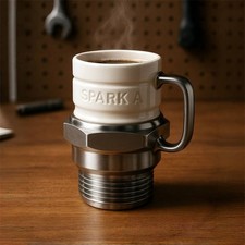 Tasse à café au motif bougie