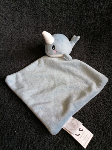 Doudou mouchoir narval bleu - narval,