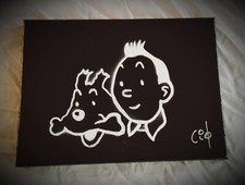 Peinture à la craie sur toile