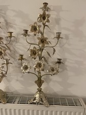 Candélabre d'autel ancien à