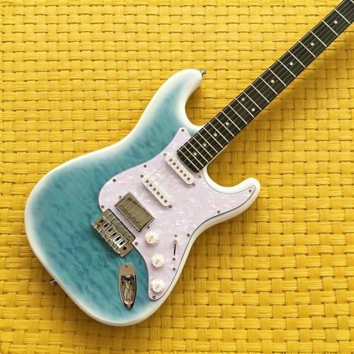 New electric guitar blue - new,