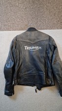 Blouson cuir moto femme Triumph S 38 gris noir coquée