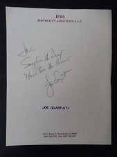 Joe Scarpati Autographed