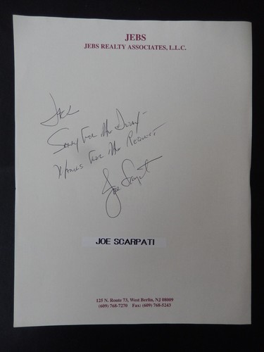 Joe scarpati autographed - joe,