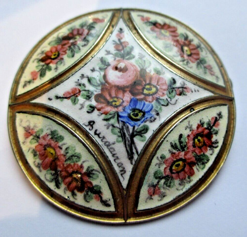 Ancienne broche couleur - , or