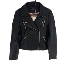 Veste Biker Femme Noir Gemma En Cuir Synthétique Taille EU 34 UK 6 US 2