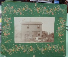 Antique bicycle/family w/ farm