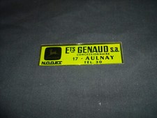STICKER NEUF D EPOQUE TRACTEURS JOHN DEERE ETS GENAUD - AULNAY