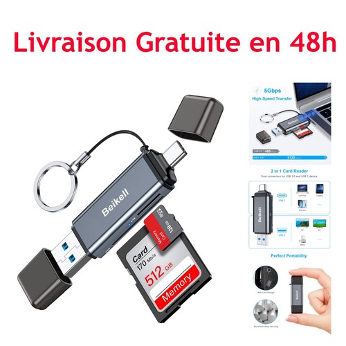 Lecteur carte usb c - de,