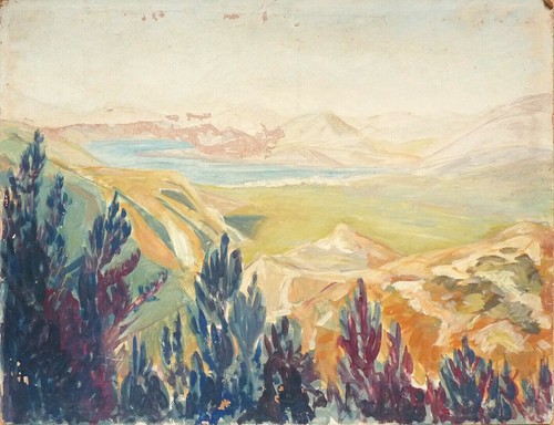 Paysage peinture huile - paysage, à
