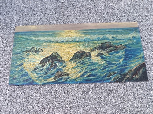 Grand tableau marin - , sur